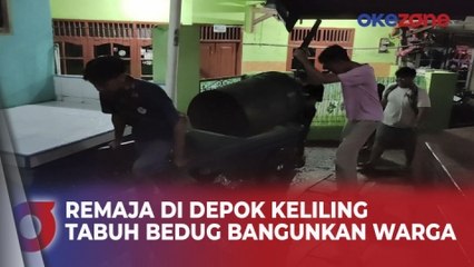 Keseruan Remaja di Depok Keliling Tabuh Bedug Bangunkan Sahur Warga