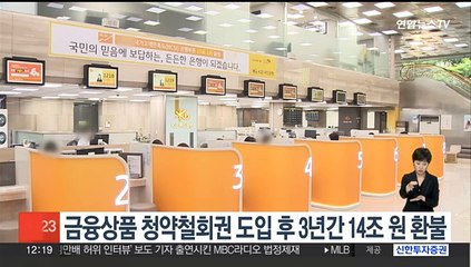 금융상품 청약철회권 도입 후 3년간 14조원 환불