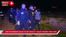 Edirne’de ‘dur’ ihtarından kaçan hafif ticari araçta 7 kaçak göçmen yakalandı