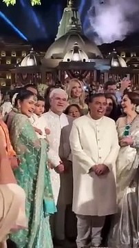Mukesh Ambani & Nita Ambani get EMOTIONAL during Radhika's entry at Anant Ambani's pre-wedding bash