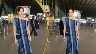 Urfi Javed Fig Out In Dress Made Out Of Denim Bottoms' Waste