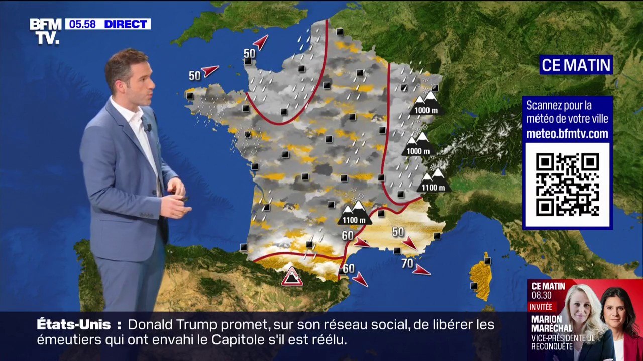 De la pluie et de la grisaille sur les deux tiers nord du pays ce mardi