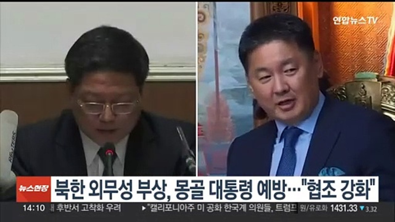 북한 외무성 부상, 몽골 대통령 예방…"협조 강화"