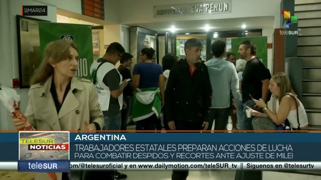 Trabajadores estatales preparan acciones de lucha ante ajuste de Milei