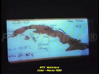 Raro  video del Noticiero, telegiornale della TV dello Stato cubano  - NTV -  Marzo 1985