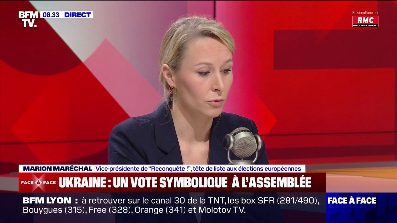 Pour Marion Maréchal, l'intégration de l'Ukraine dans l'Union européenne "signerait la mort de notre agriculture"