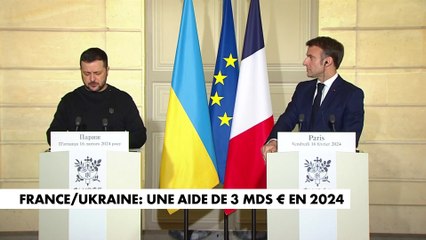 France / Ukraine : une aide de 3 milliards d'euros en 2024