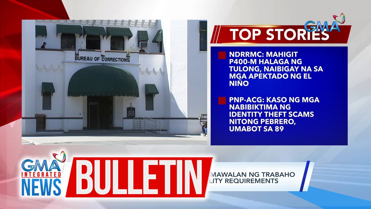 275 personnel ng BuCor, posibleng mawalan ng trabaho matapos hindi makatalima sa eligibility requirements | GMA Integrated News Bulletin