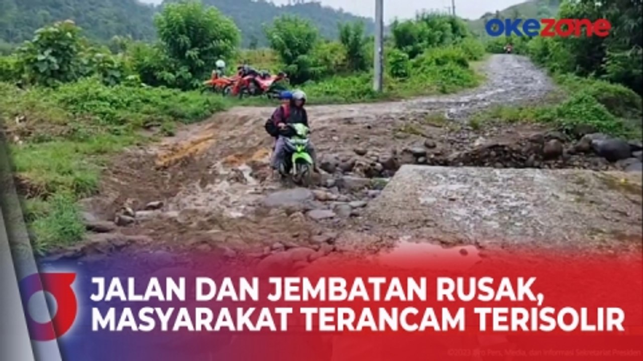 Hujan Deras Rusak Jalan dan Jembatan, Masyaraka...