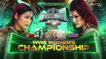 WWE Wrestlemania XL - Iyo Sky vs Bayley Official Match Card (2180p 4K)