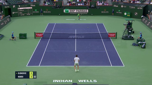 ATP 1000 Indian Wells: Nardi vs. Djokovic highlights