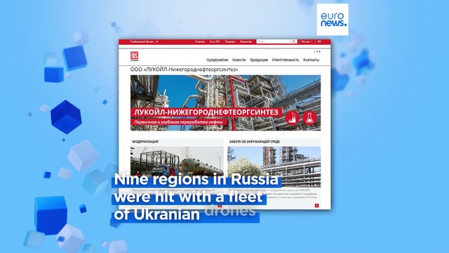 Fire reported at Russian oil refineries after mass Ukrainian drone attack