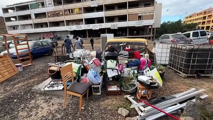 Desalojo edificio en Arona