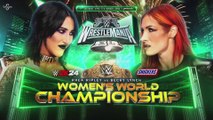 WWE Wrestlemania XL - Rhea Ripley vs Becky Lynch Official Match Card (2180p 4K)