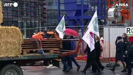 Télécharger la video: Protesta degli agricoltori a Strasburgo, balle di fieno davanti al Parlamento europeo