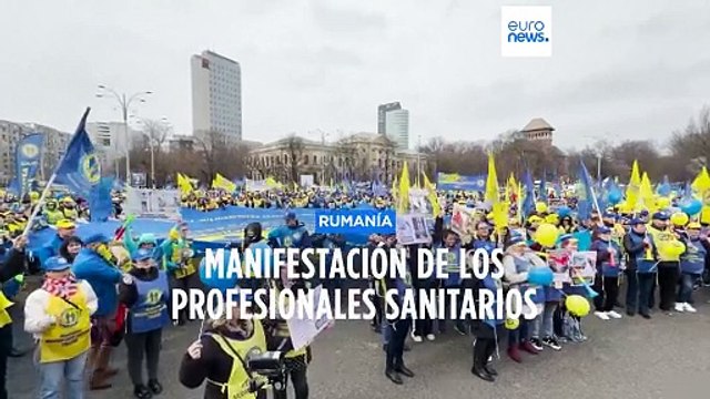 El sector sanitario de Rumanía se manifiesta en Bucarest ante la escasa financiación del Gobierno
