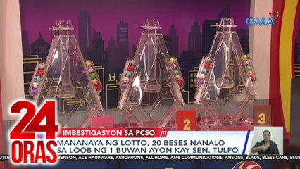 Mananaya ng lotto, 20 beses nanalo sa loob ng 1 buwan ayon kay Sen. Tulfo | 24 Oras