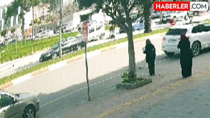 Yaya geçidindeki feci kaza kamerada