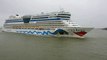 Lavish cruise ship AIDAluna sails into Portsmouth for the first time