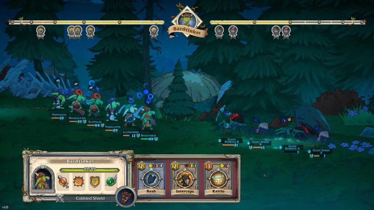 Im Rollenspiel Goblin Stone zerlegen unsere kampflustigen Grünhäuter garstige Spinnen