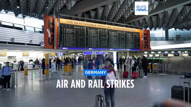 German train drivers strike coincides with Lufthansa cabin crew walkout