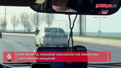 Tek tekerle ölüm oyunu kazayla bitti