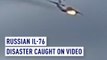 Dramatic video: Russian military plane crashes with engine in flames
