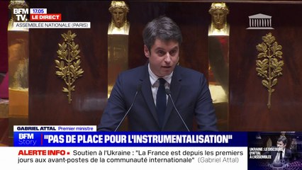Soutien à l'Ukraine: "S'abstenir c'est fuir" atteste Gabriel Attal