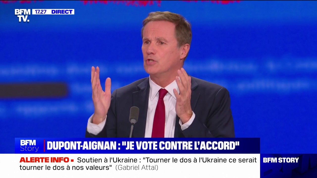 Accord de sécurité franco-ukrainien: "Le président de la République gaspille l'argent des Français dans une guerre sans fin", pour Nicolas Dupont-Aignan (Debout la France)