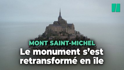 Le Mont Saint-Michel se transforme en île à l'occasion des grandes marées
