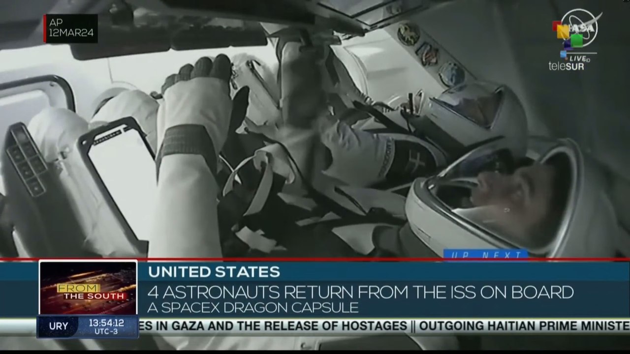4 astronauts return from ISS aboard SpaceX Dragon capsule
