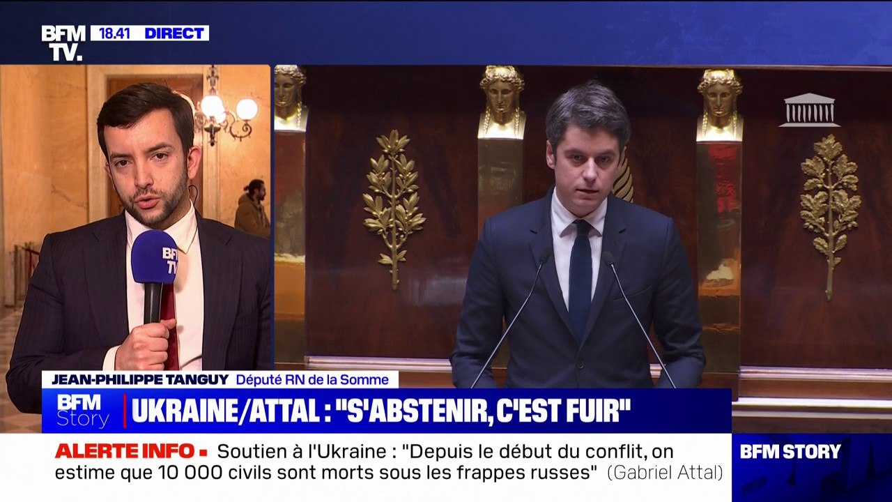 Jean-Philippe Tanguy (RN): "Nous ne sommes pas du tout opposés au fait de donner plus de moyens financiers à l'Ukraine"