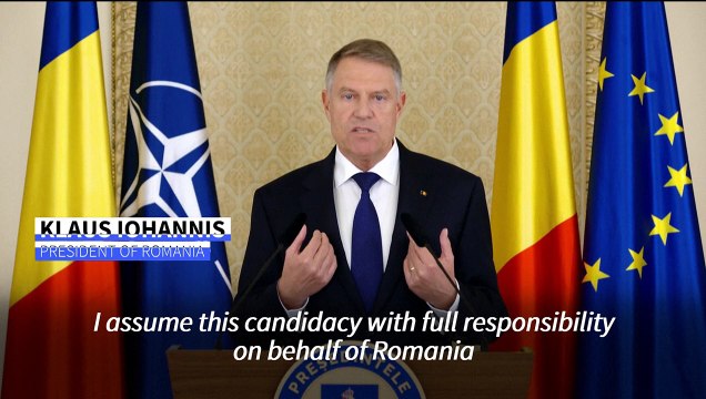 Romanian President Iohannis announces NATO chief candidacy