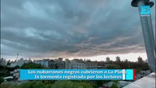 Los nubarrones negros cubrieron a La Plata; la tormenta registrada por los lectores