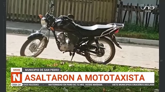 Mototaxista es asaltado en San Pedro