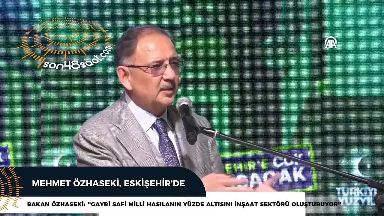 Bakan Özhaseki, Eskişehir'de "İnşaat ve Sanayi Sektöründeki İş İnsanları ile İftar Programı"nda konuştu: