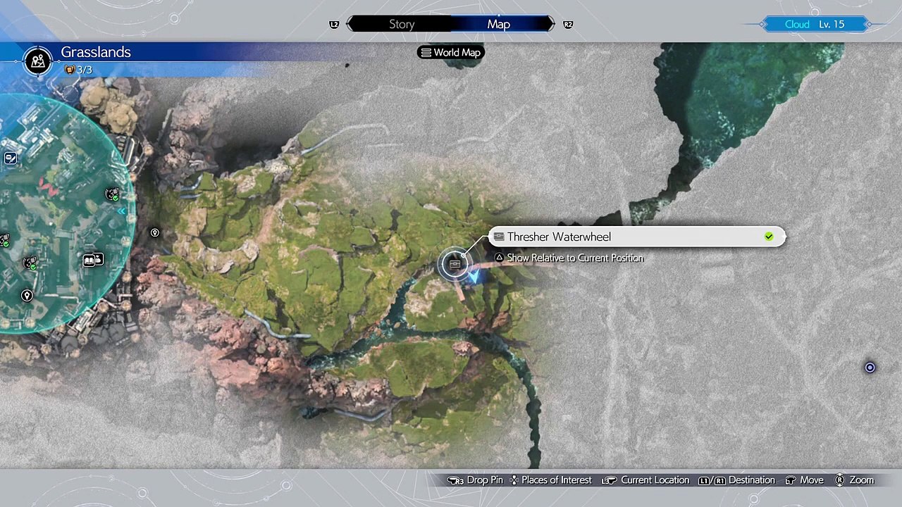 Final Fantasy VII Rebirth -  Grasslands - Cache - Thresher Waterwheel - Rewards