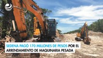 La Sedena pagó 170 millones de pesos por el arrendamiento de maquinaria pesada para el Tren Maya
