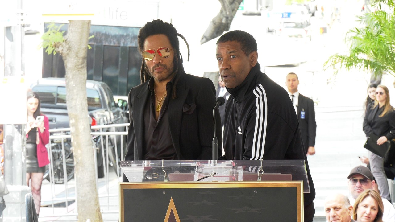Denzel Washington speech at Lenny Kravitz Hollywood Walk of Fame star ...