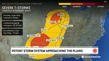 Potent storm system approaching the Plains