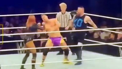 Kevin owens hilariously watch Becky lynch & Grayson suplex struggle at WWE Road to Wrestlemania