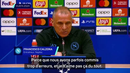 Naples - Calzona : “Nous avons commis trop d’erreurs”