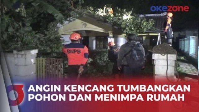 Angin Kencang akibatkan Pohon Tumbang dan Timpa Rumah Warga