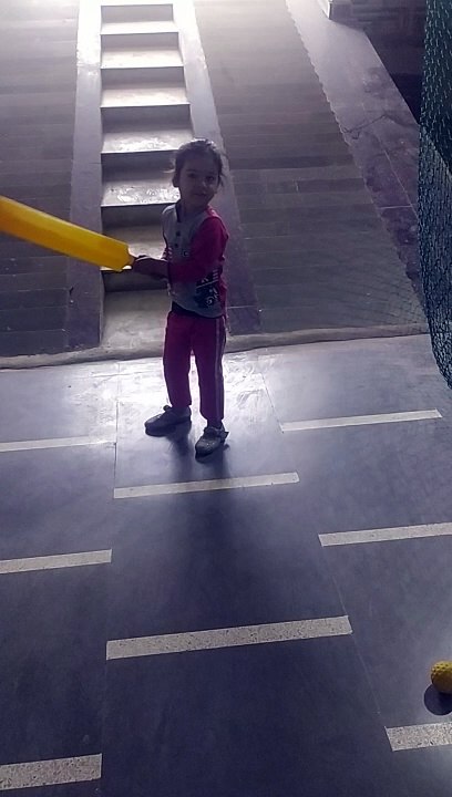 Cute Trishu batting practice on 11mar24