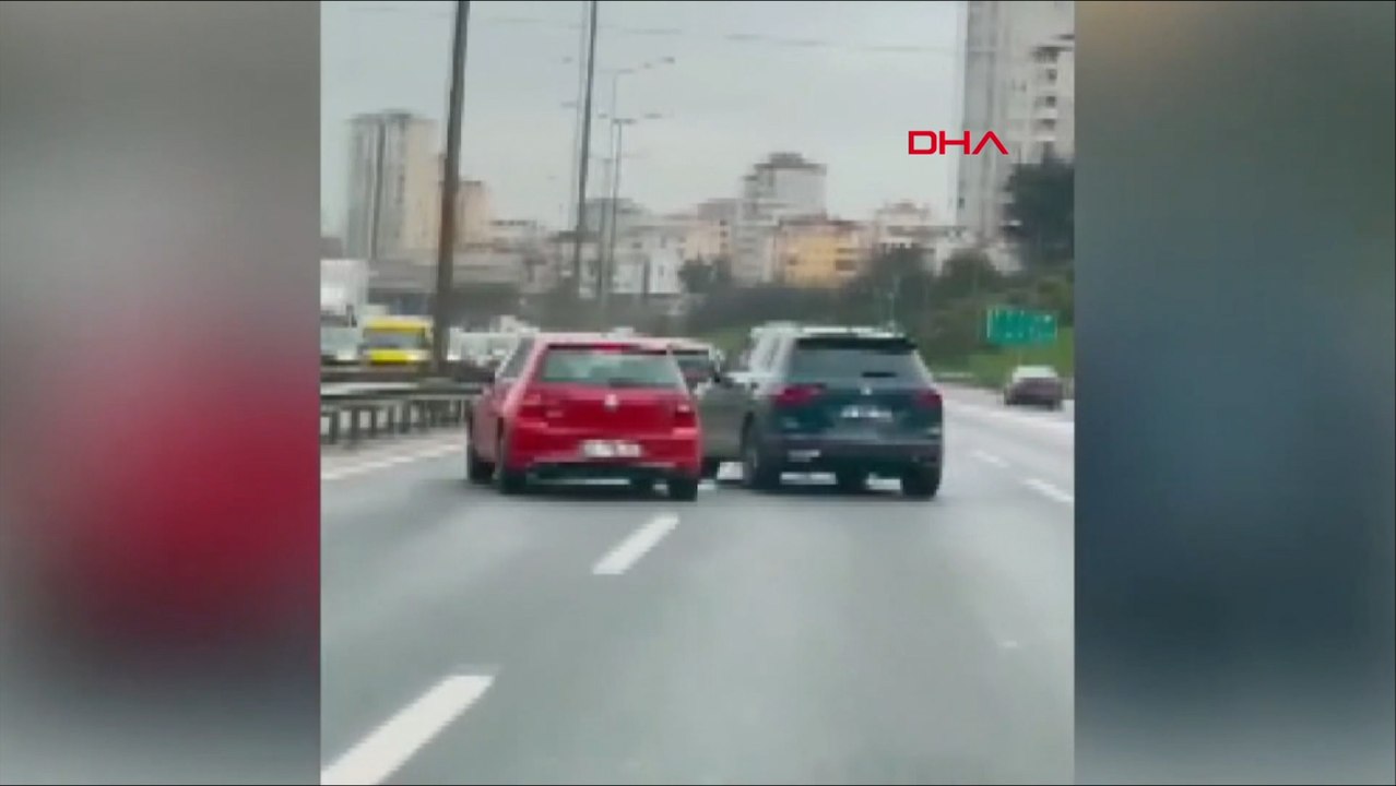 Ataşehir'de yol verme inatlaşması kazaya neden oldu