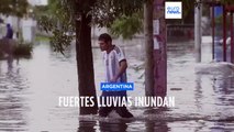 Las fuertes lluvias y tormentas causan destrozos en Argentina
