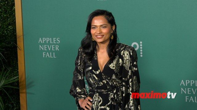 Pooja Shah attends Peacock's Apples Never Fall premiere in Los Angeles