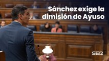 Sánchez exige a Feijóo que pida la dimisión de Ayuso como presidenta de la Comunidad de Madrid