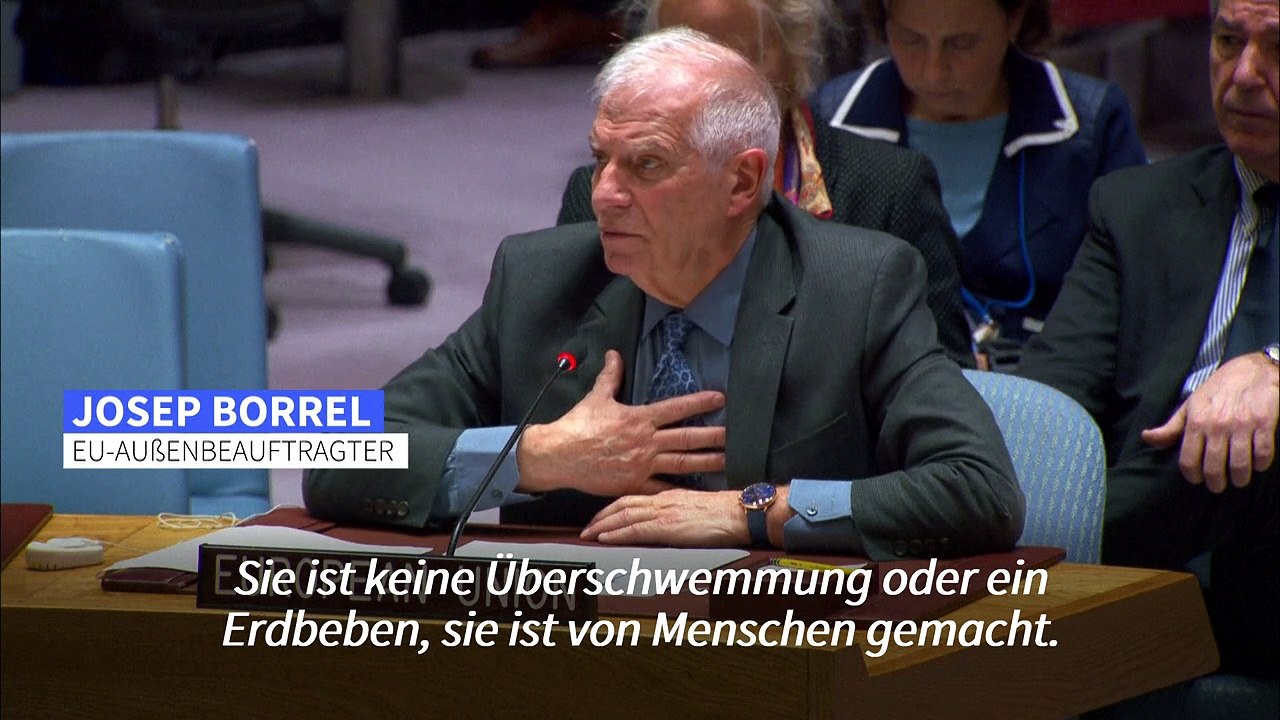 EU-Außenbeauftragter: 'Aushungern wird als Kriegswaffe benutzt'