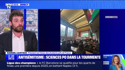 Blocage d'un amphithéâtre de Sciences Po Paris: le président de l'Union des étudiants juifs de France envisage de porter plainte